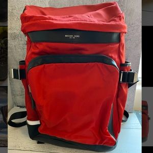 Michael Kors Men's Cycling Red Nylon Backpack